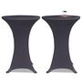 Voir la diapositive 2 : VIDAXL Housses de table extensible 4 pcs 60 cm Anthracite