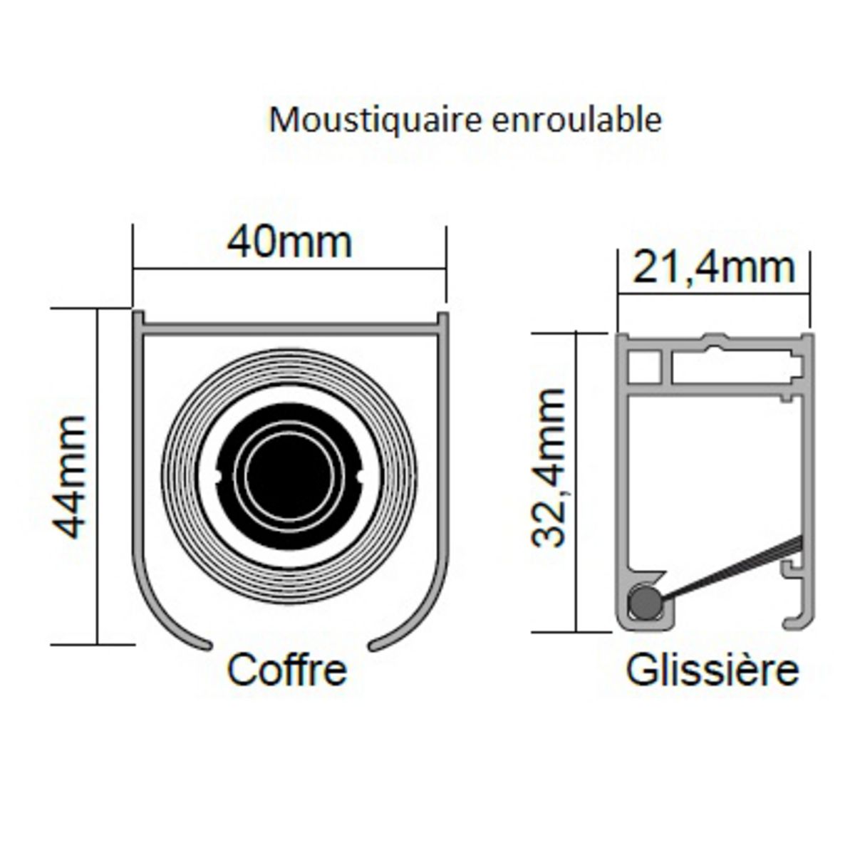 Moustiquaire enroulable latérale L140 x H230cm