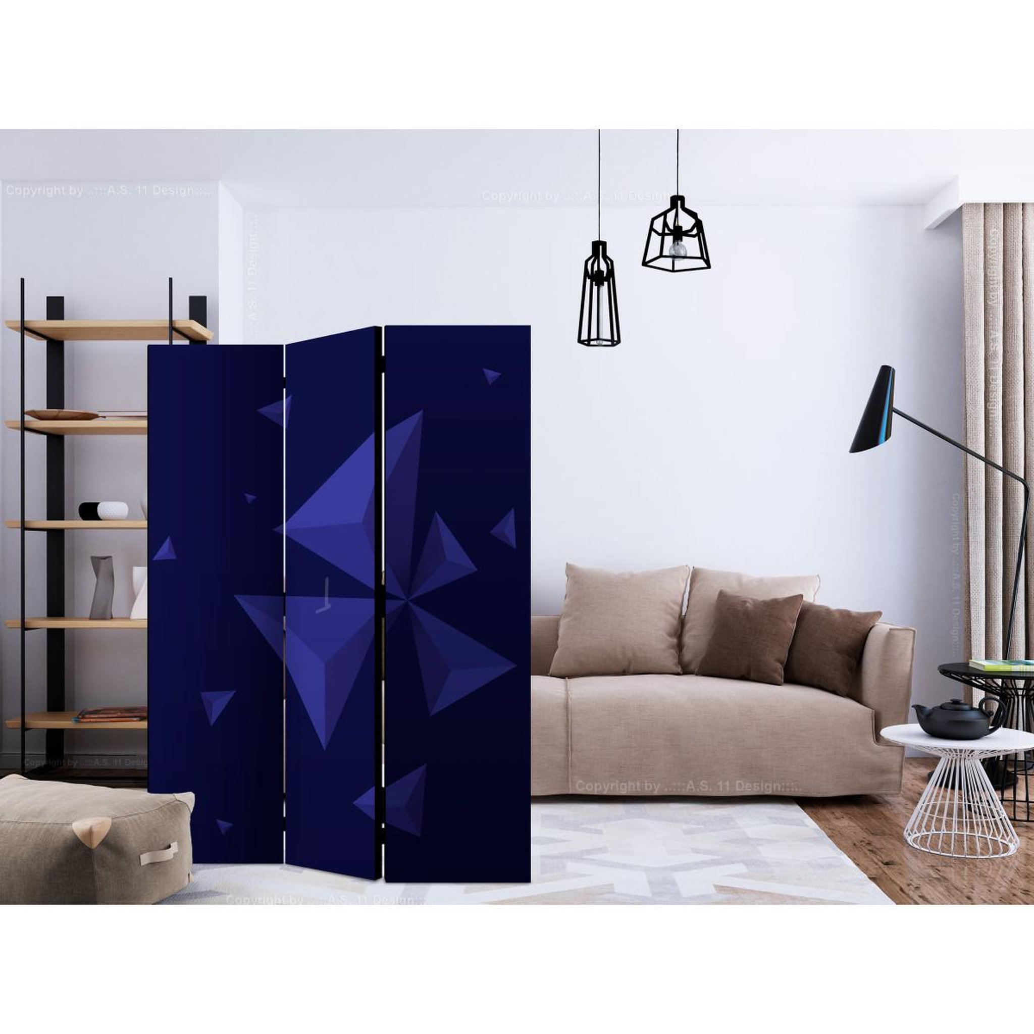 Voir la diapositive 2 : Paris Prix Paravent 3 volets  meteor shower  135x172cm