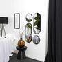 Voir la diapositive 2 : The Home Deco Factory Lot de 4 miroirs ronds et ovales - Noir