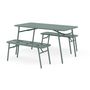Voir la diapositive 5 : BEST MOBILIER Ribola - ensemble table et bancs de jardin - 4 personnes - vert
