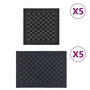 Voir la diapositive 1 : VIDAXL Ensemble de serviettes 10 pcs noir et gris coton