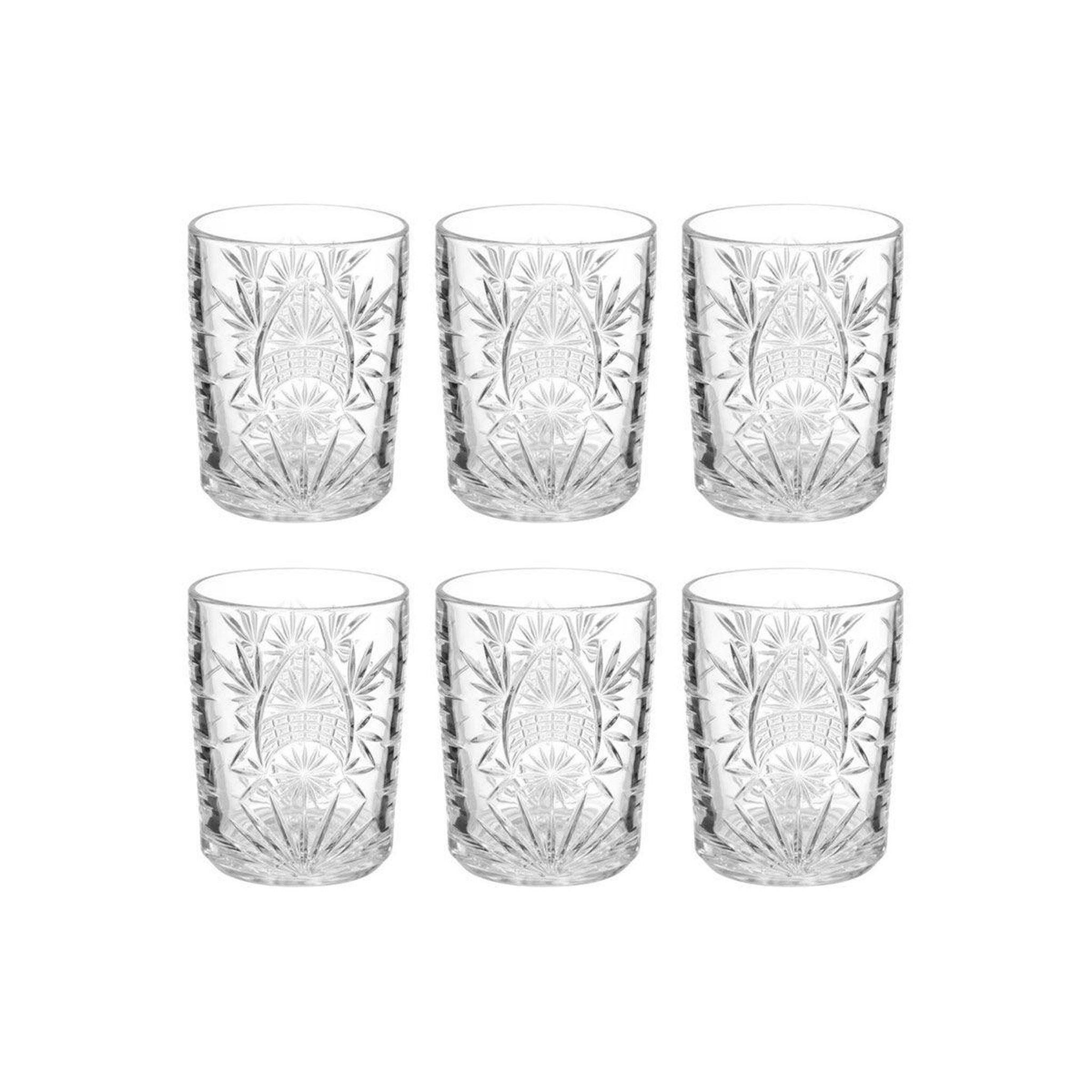 SECRET DE GOURMET Lot de 6 verres bas  ayla  35cl transparent