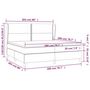Voir la diapositive 6 : VIDAXL Sommier a lattes de lit avec matelas Creme 200x200 cm Tissu