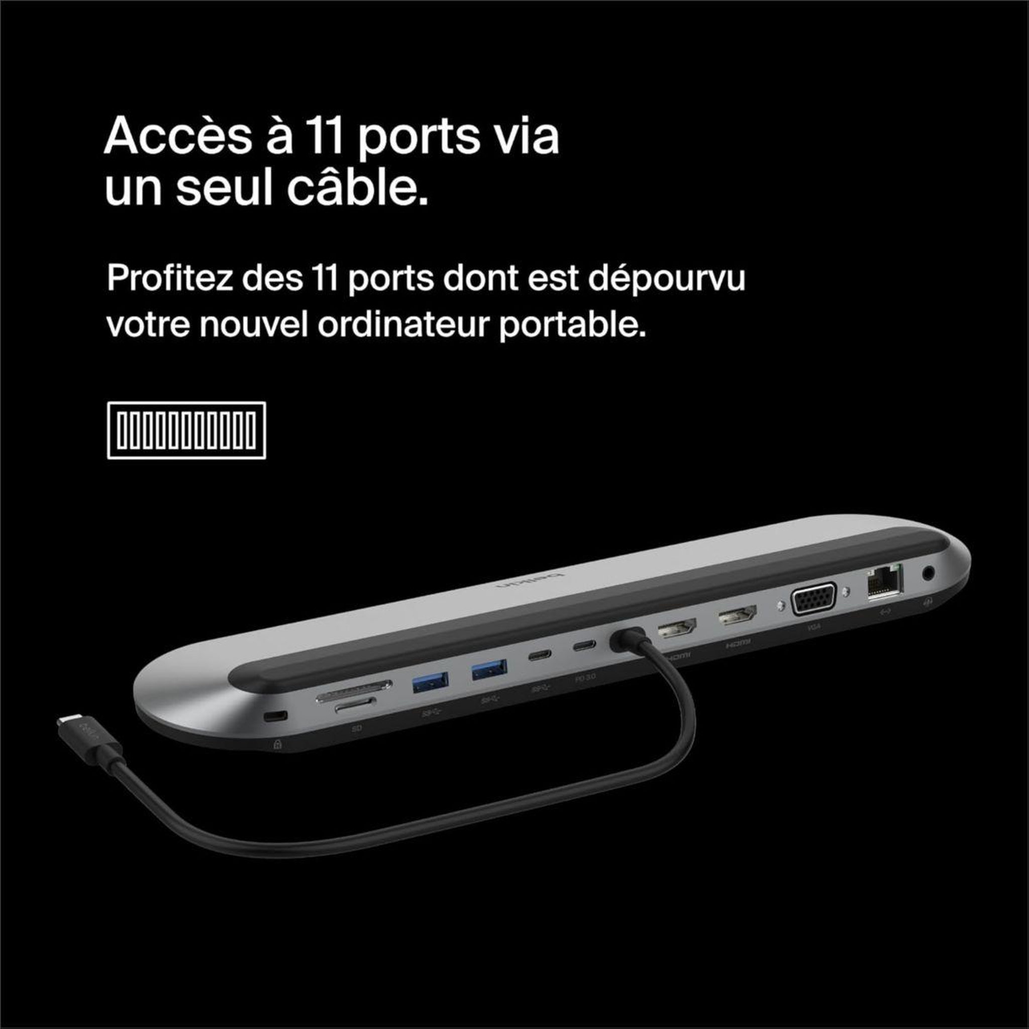 Voir la diapositive 4 : Belkin Station d'accueil usb-c dock pro 11 en 1