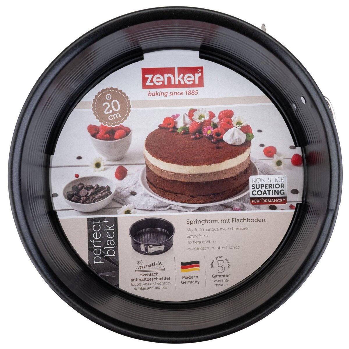 ZENKER Moule à manqué à charnière 20 cm Zenker PerfectBack+