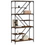 Voir la diapositive 3 : VIDAXL Bibliotheque chene fume 91x36x176 cm bois ingenierie et acier
