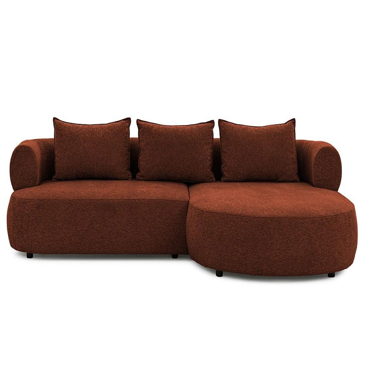 LISA DESIGN Angela - canapé d'angle droit 4 places en velours texturé