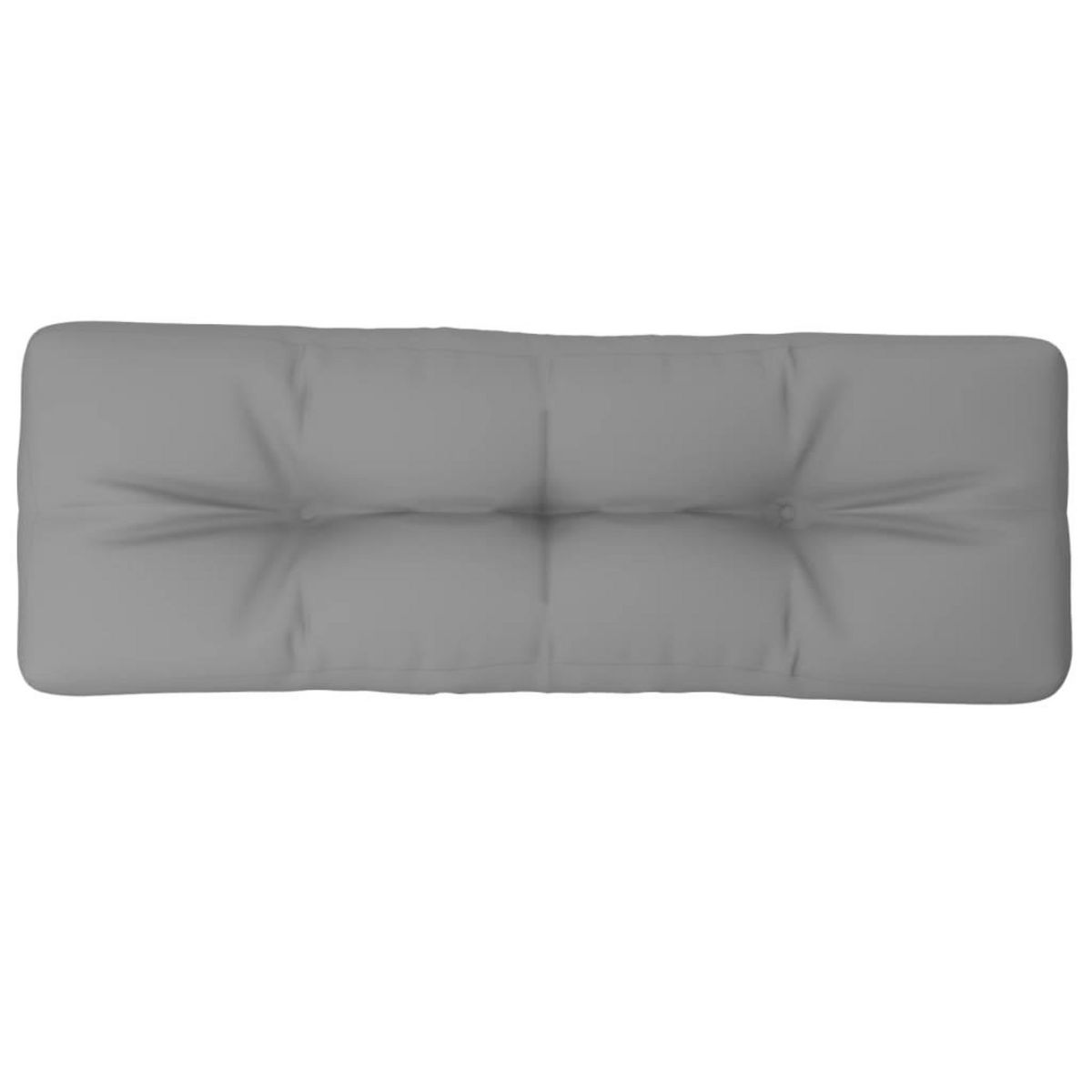 VIDAXL Coussin de palette gris 120x40x12 cm tissu
