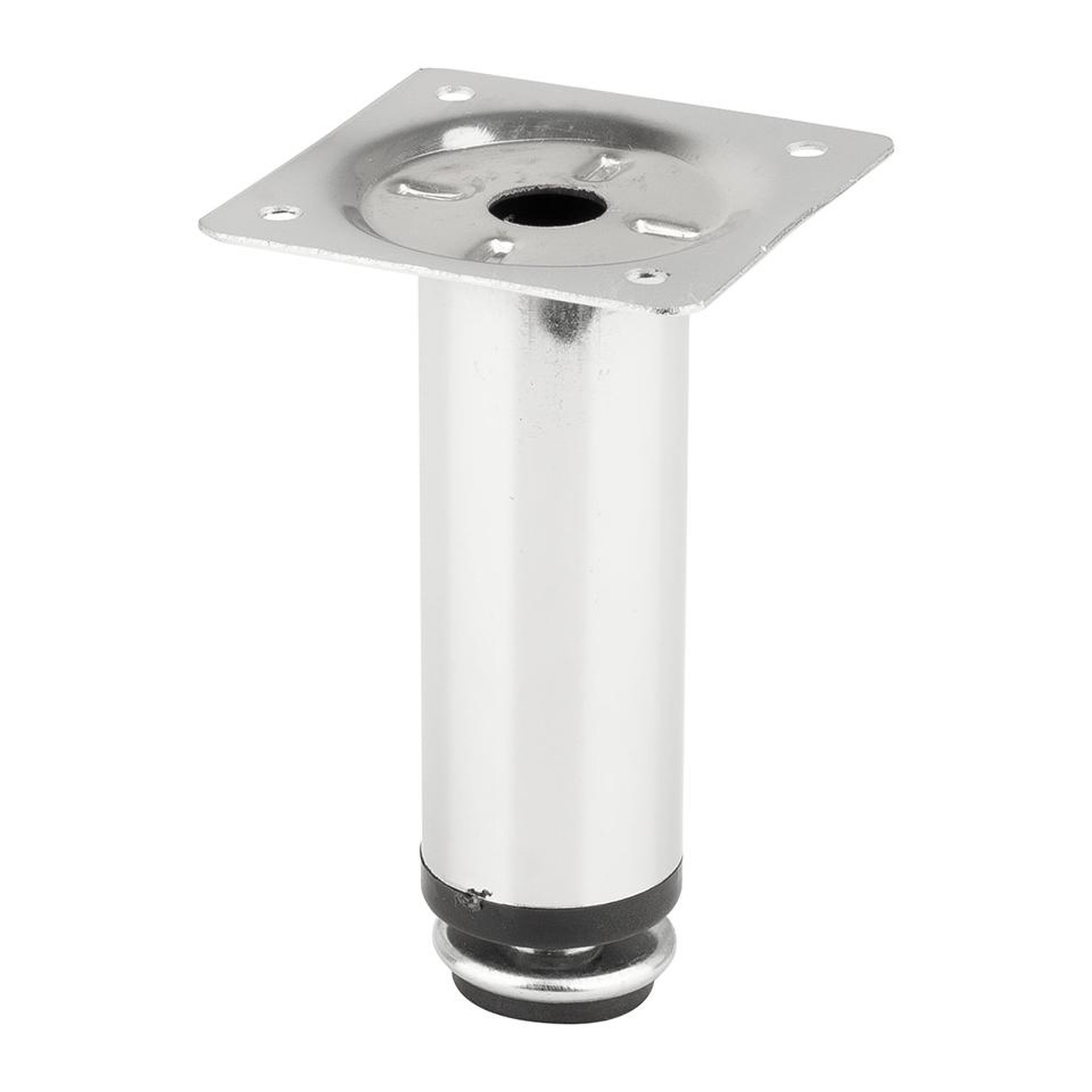 CENTRALE BRICO Pied de meuble fs014 100r mm chrome brillant