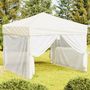 Voir la diapositive 1 : VIDAXL Tente de reception pliable avec parois Creme 3x3 m