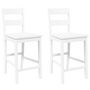 Voir la diapositive 2 : VIDAXL Tabourets de bar 2 pcs blanc bois massif d'hevea