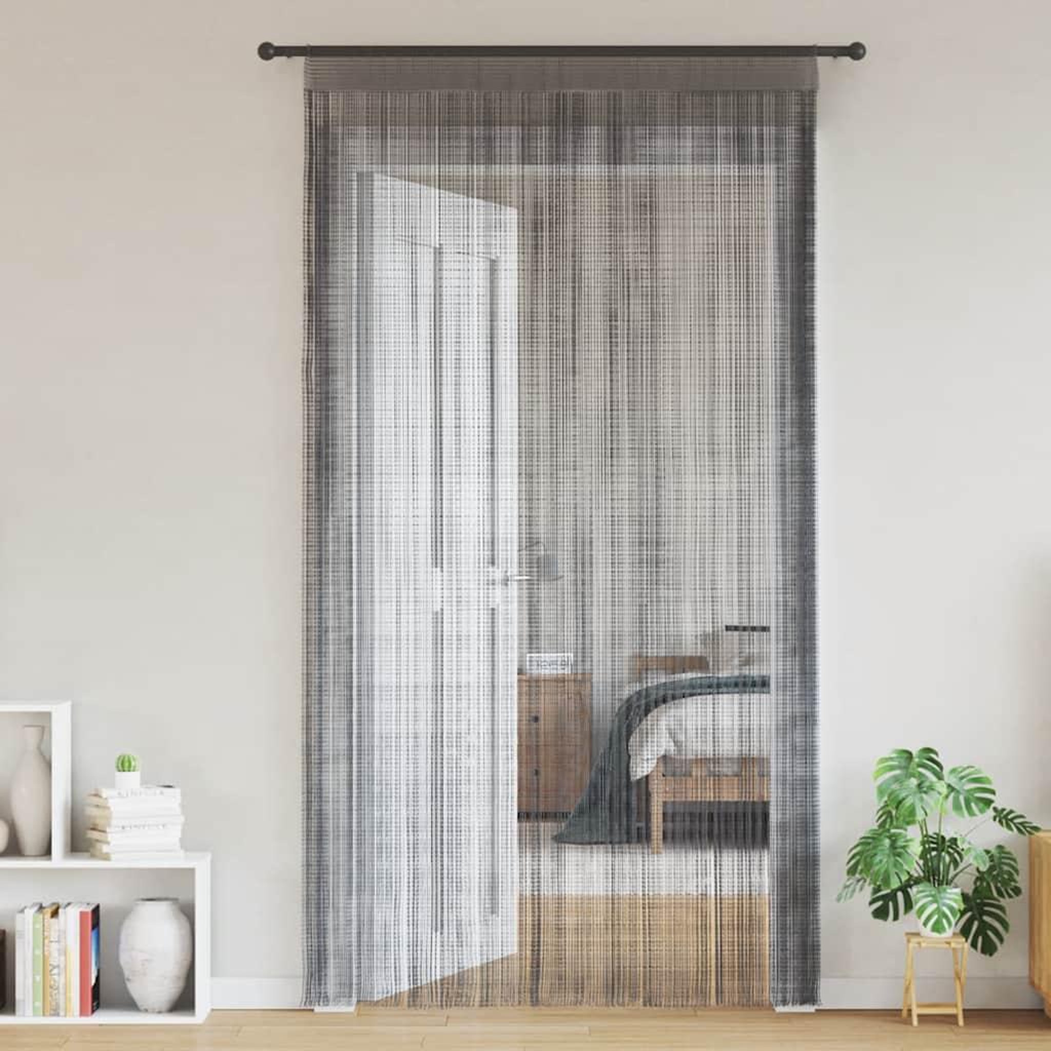 VIDAXL Rideau en fils 2 pcs 140 x 250 cm anthracite