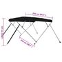 Voir la diapositive 6 : VIDAXL Auvent bimini a 4 arceaux noir 243x244x137 cm