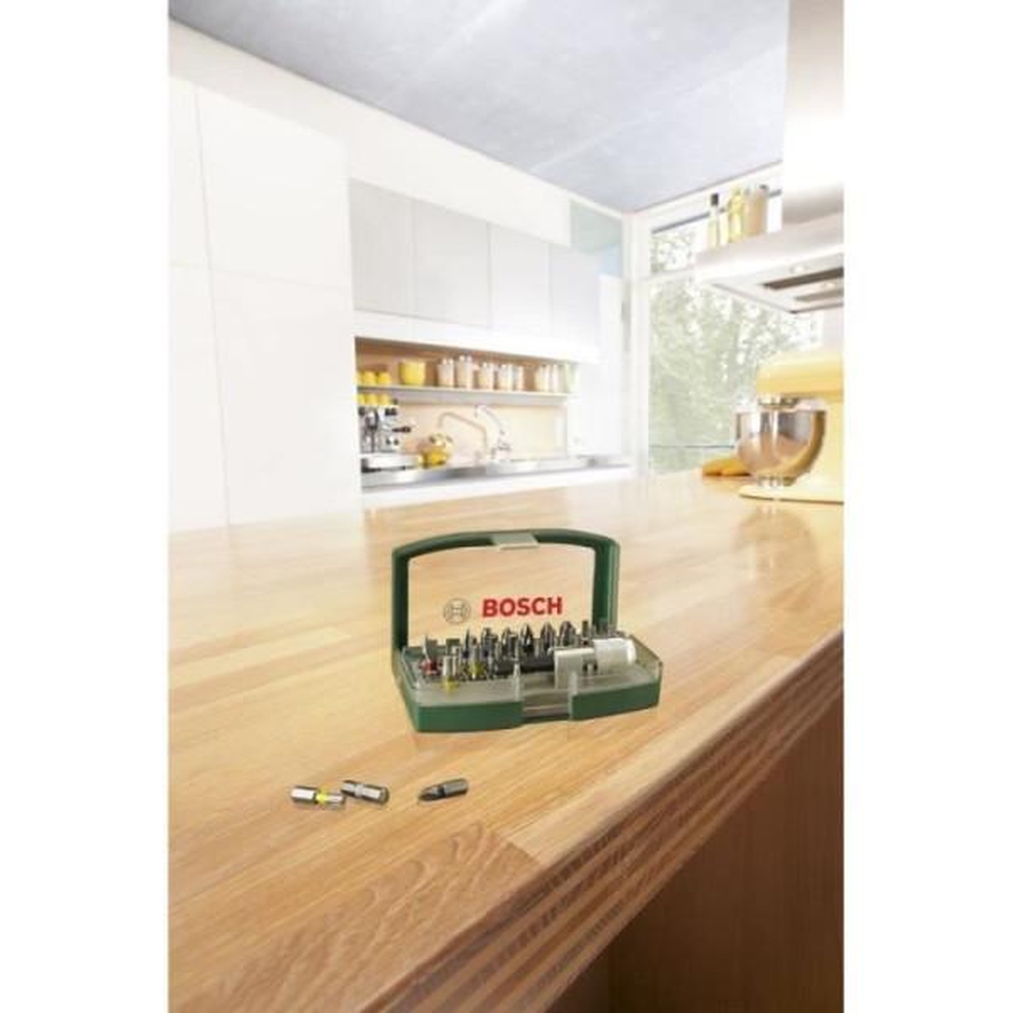 Voir la diapositive 2 : BOSCH Boîtier d'embouts de vissage courts avec code couleur 31 pieces et 1 porte-embout - bosch