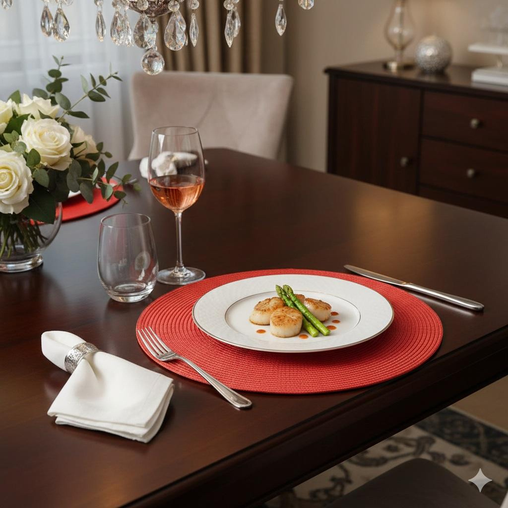 Voir la diapositive 2 : Eden Set de table façon tressé design et moderne