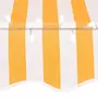 VIDAXL Auvent manuel retractable avec LED 300 cm Blanc et orange