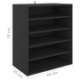 Voir la diapositive 6 : VIDAXL Armoire a chaussures Noir 60x35x70 cm Bois d'ingenierie
