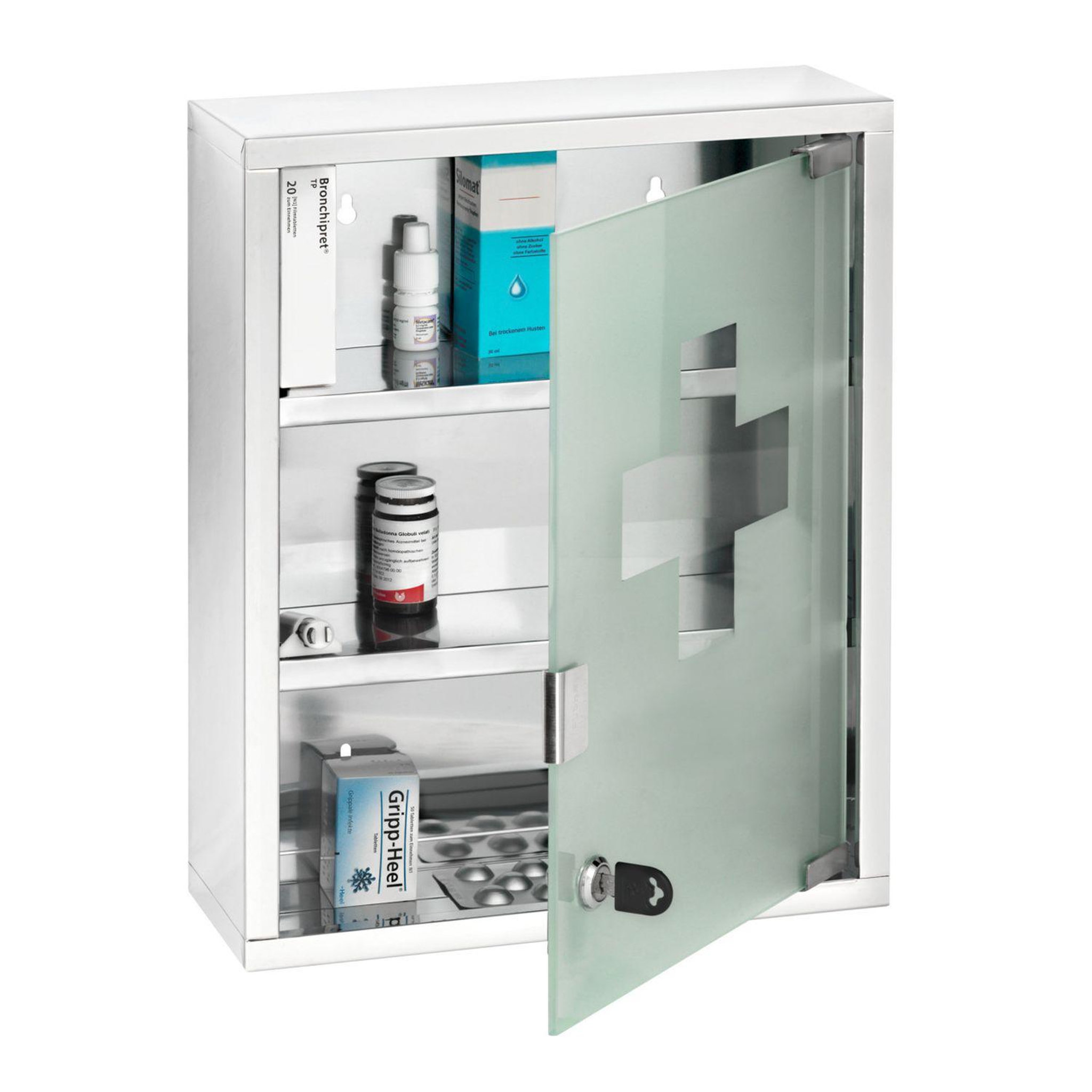 Voir la diapositive 2 : Wenko Armoire à pharmacie - acier - 30 x 40 cm