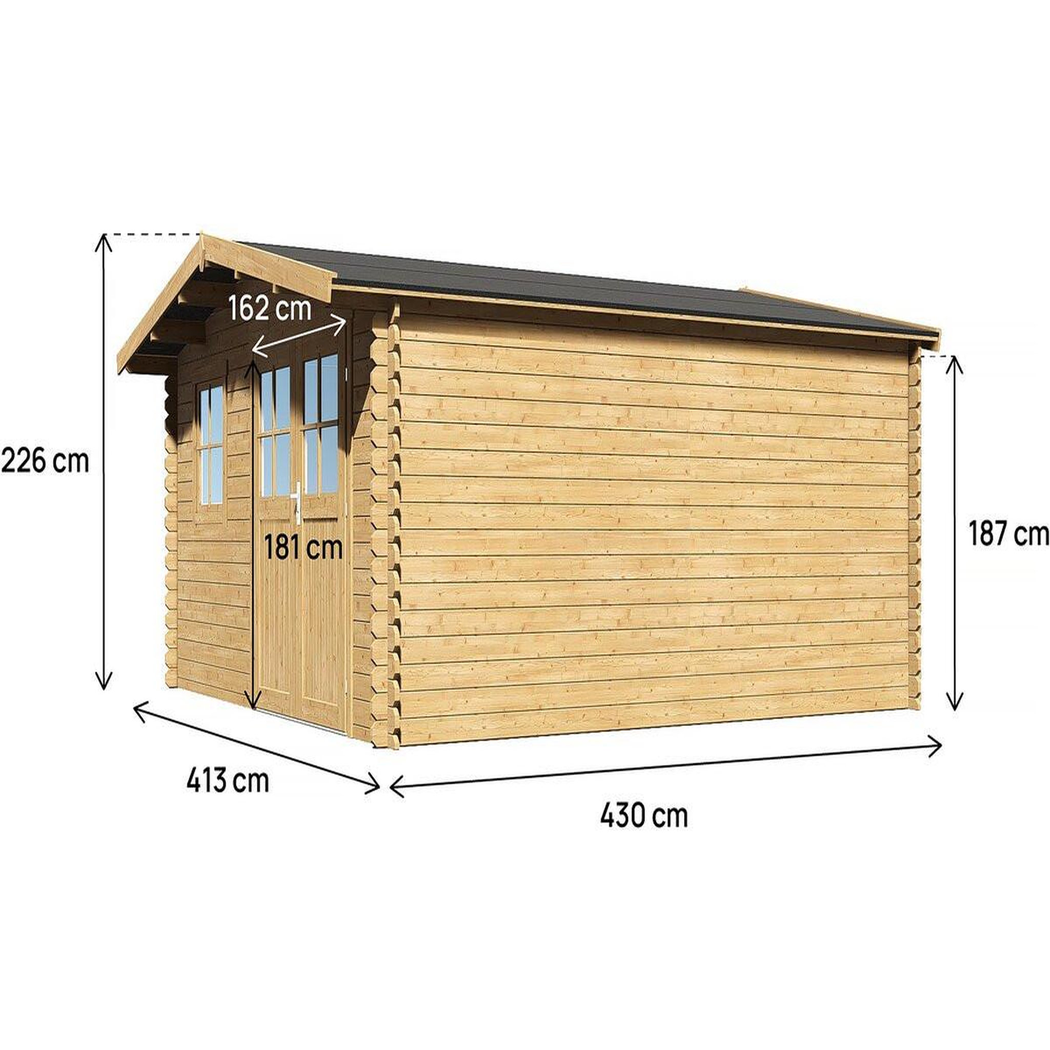 Voir la diapositive 3 : Habitat et Jardin Abri de jardin bois  Belval  - 18,75 m² - 28 mm
