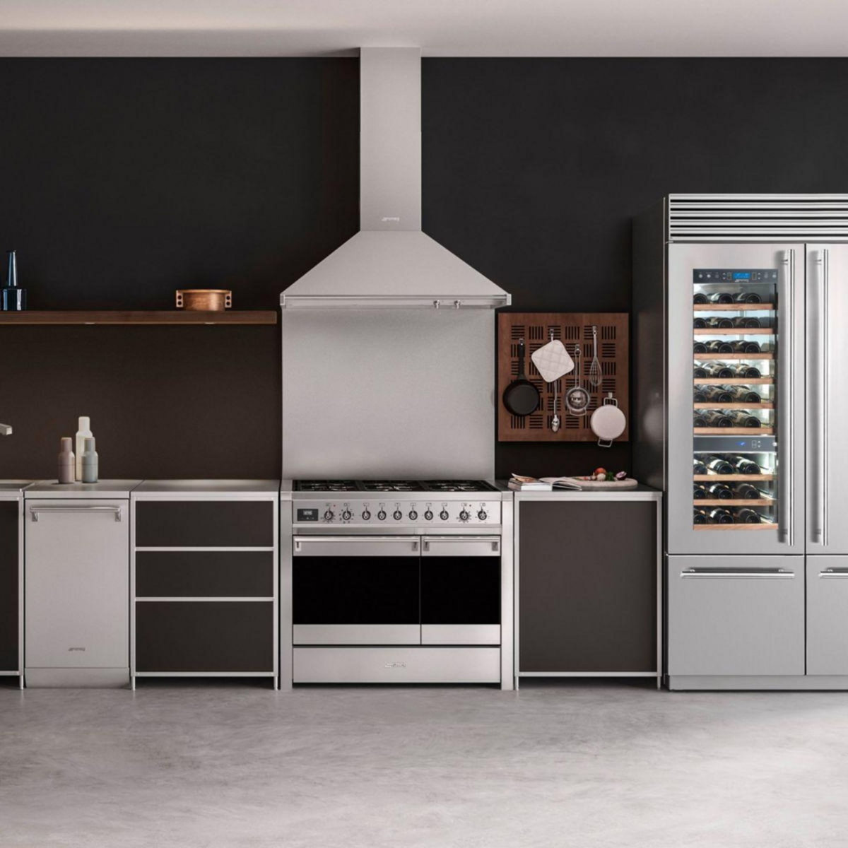 SMEG Hotte décorative murale KD90HXE