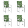 Voir la diapositive 4 : VIDAXL Coussins de chaise a dossier bas lot de 4 modele de feuille