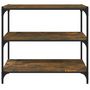 Voir la diapositive 5 : VIDAXL Bibliotheque Chene fume 80x33x70,5cm Bois d'ingenierie et acier