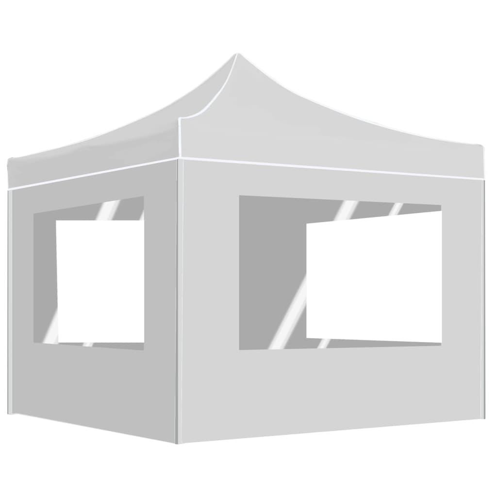 VIDAXL Tente de reception pliable avec parois Aluminium 2x2 m Blanc