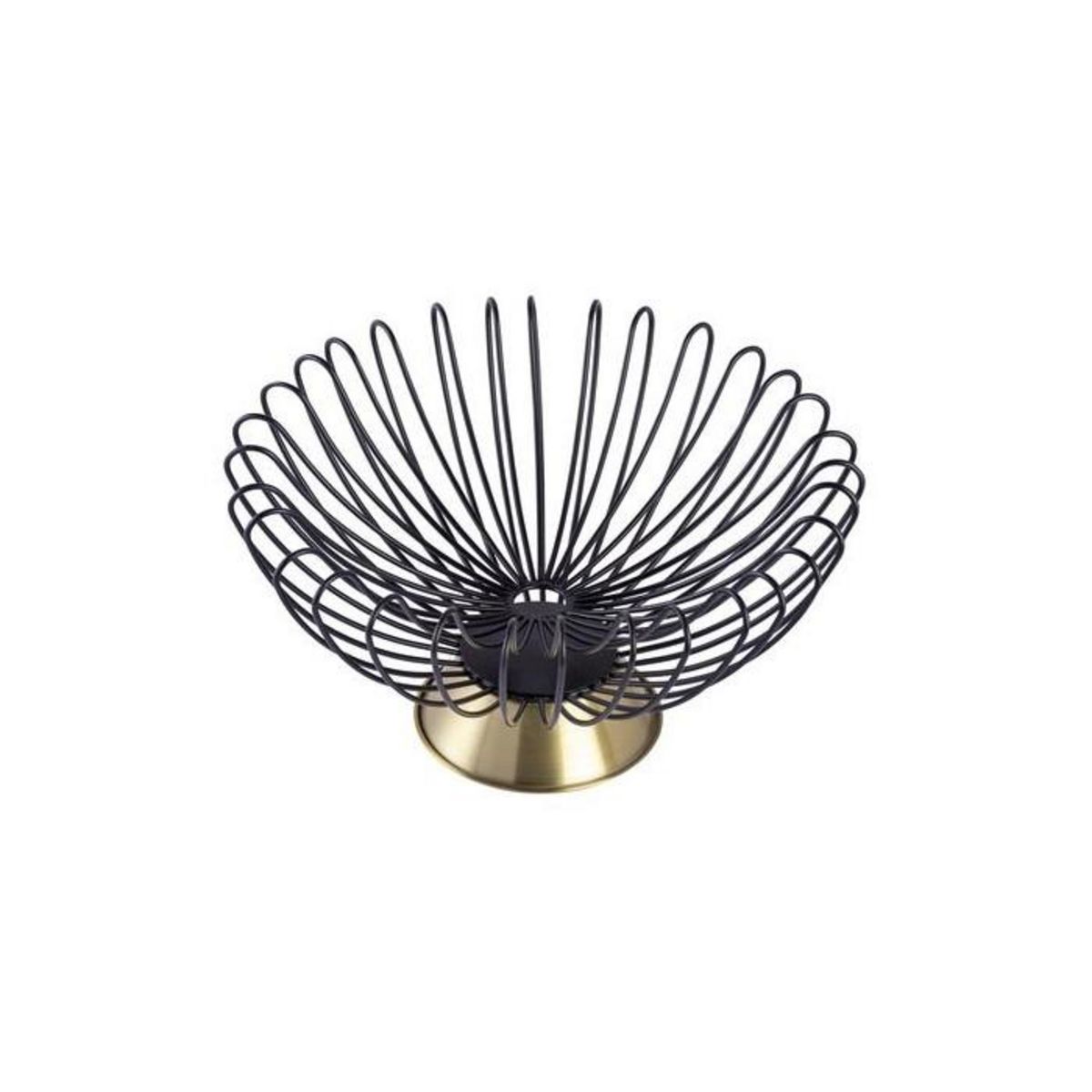 Paris Prix Corbeille à Fruits Déco  Malibu  37cm Noir & Or