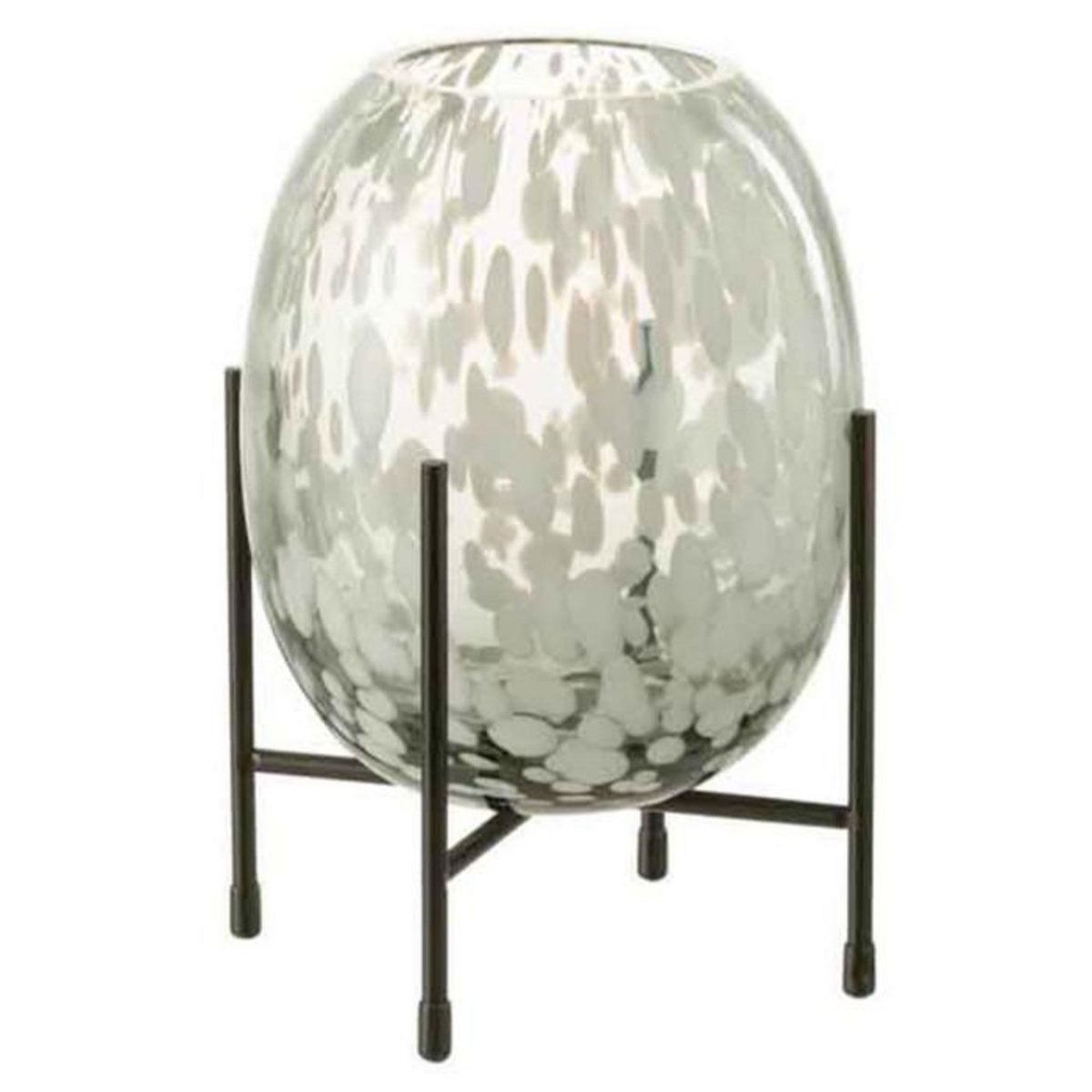 Paris Prix Vase sur Pied Design  Tâche  22cm Gris & Blanc