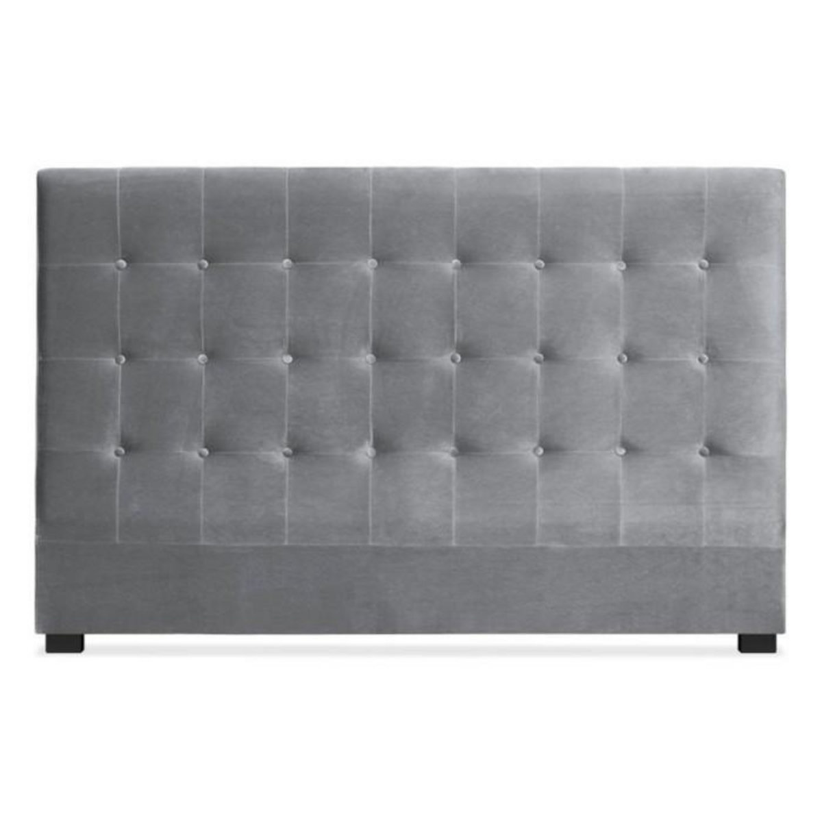 Paris Prix Tête de Lit Capitonnée en Velours  Amor  180cm Argent