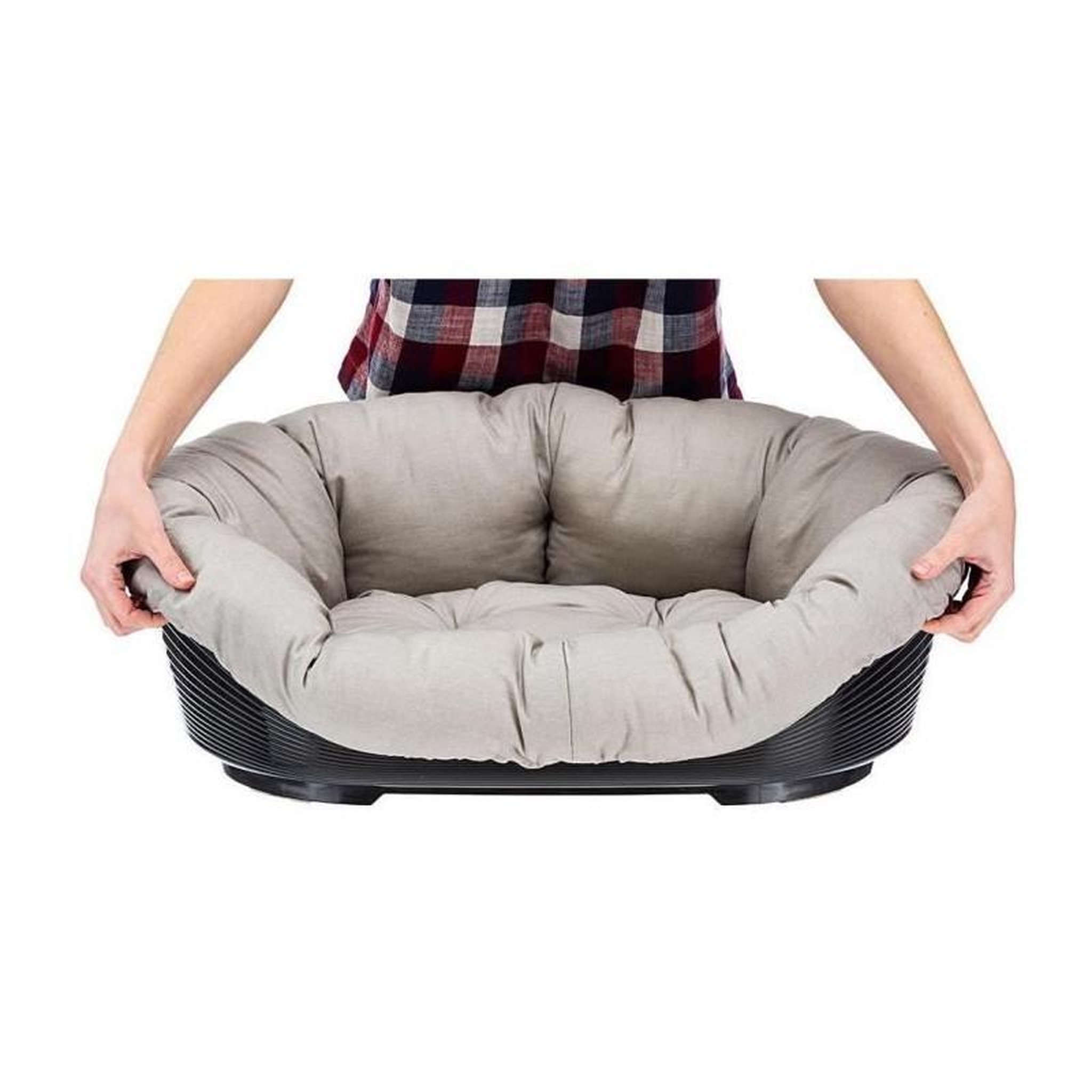 Voir la diapositive 2 : Ferplast Coussin - Ferplast - Sofa Zebré L - Tissu rembourré - Coloris zebré - Rectangulaire