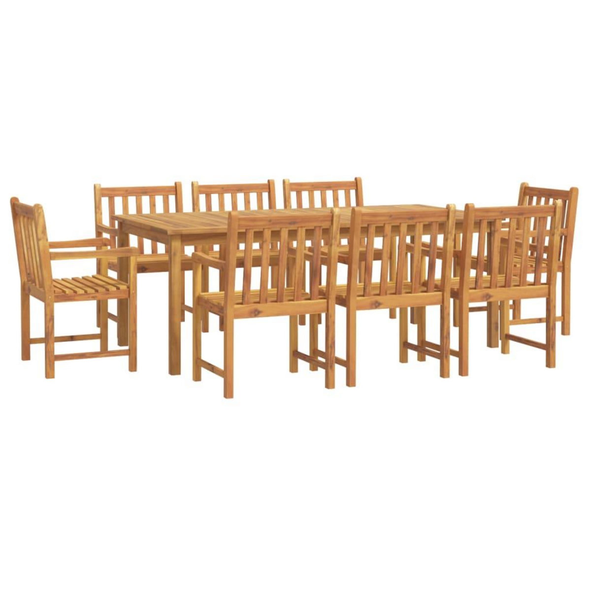 VIDAXL Ensemble a manger de jardin 9 pcs bois d'acacia solide
