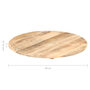 Voir la diapositive 6 : VIDAXL Dessus de table Bois de manguier solide Rond 15-16 mm 60 cm