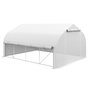 Voir la diapositive 1 : OUTSUNNY Serre tunnel de jardin 12 m² bâche PE haute densité 140 g/m² blanc