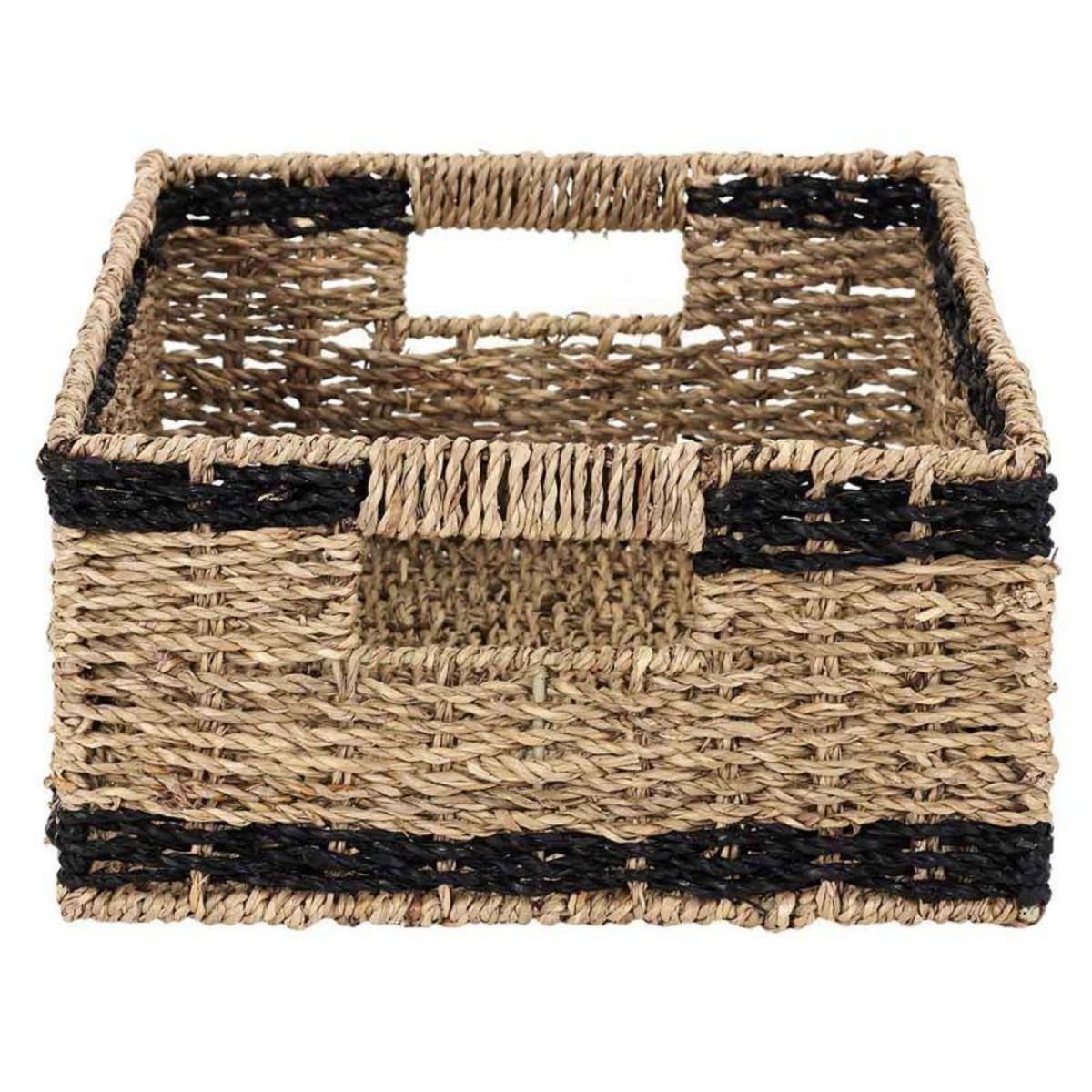 Paris Prix Lot de 3 Paniers de Rangement  Mirage  35cm Noir