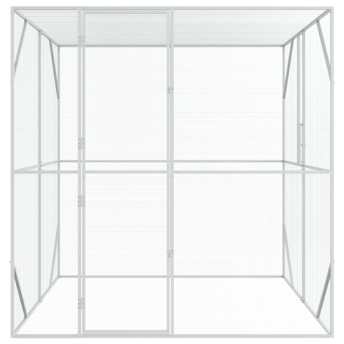 VIDAXL Aviary pour oiseaux Anthracite 209x202x214 cm Acier