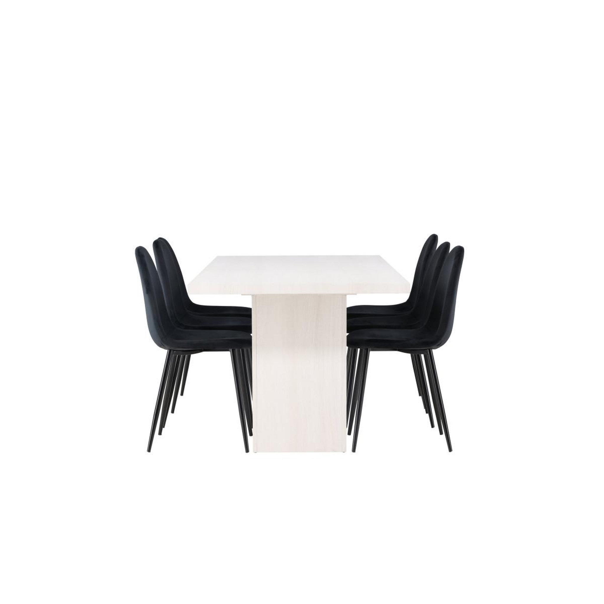 Voir la diapositive 3 : Paris Prix Ensemble table à manger & 6 chaises  olga & polar  200cm naturel & noir