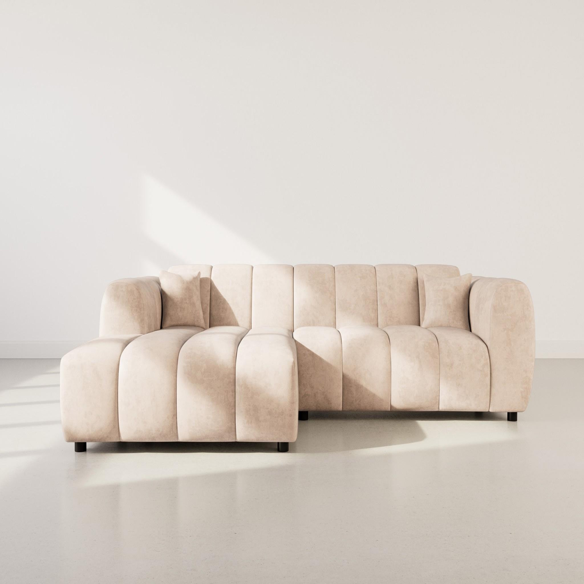 Voir la diapositive 2 : BEST MOBILIER Curtis - canapé d'angle gauche 4 places en simili