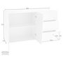 Voir la diapositive 4 : Buffet 2 portes 3 tiroirs L140cm VERONA
