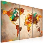 Paris Prix Tableau Imprimé 3 Panneaux  Painted World. Coloris disponibles : Multicolore