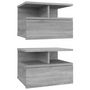 Voir la diapositive 2 : VIDAXL Tables de chevet flottantes 2 pcs Sonoma gris 40x31x27 cm