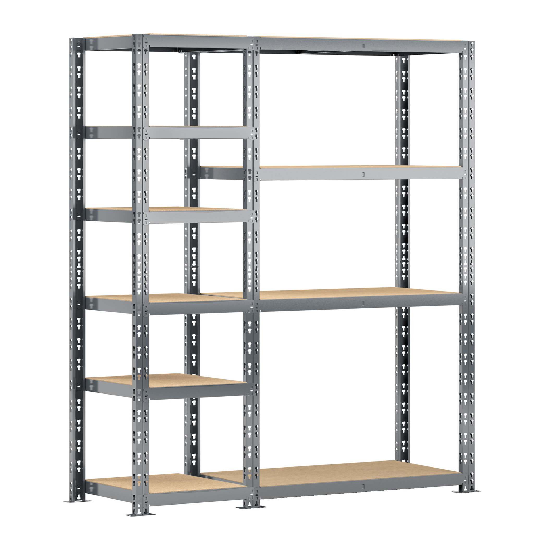 Voir la diapositive 1 : Concept rangement de garage MODULÖ STORAGE SYSTEME EXTENSION 2 étagères 10 plateaux longueur 150 cm