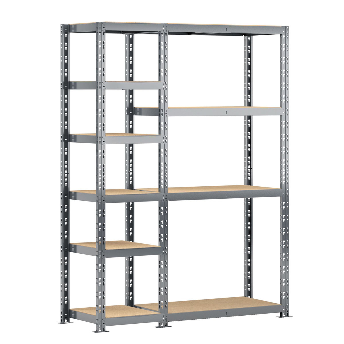 Concept rangement de garage MODULÖ STORAGE SYSTEME EXTENSION 2 étagères 10 plateaux longueur 150 cm