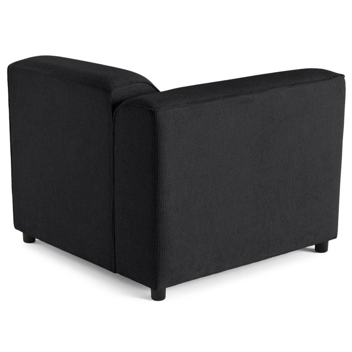 LISA DESIGN Suaro - module d'assise d'angle gauche en tissu texturé