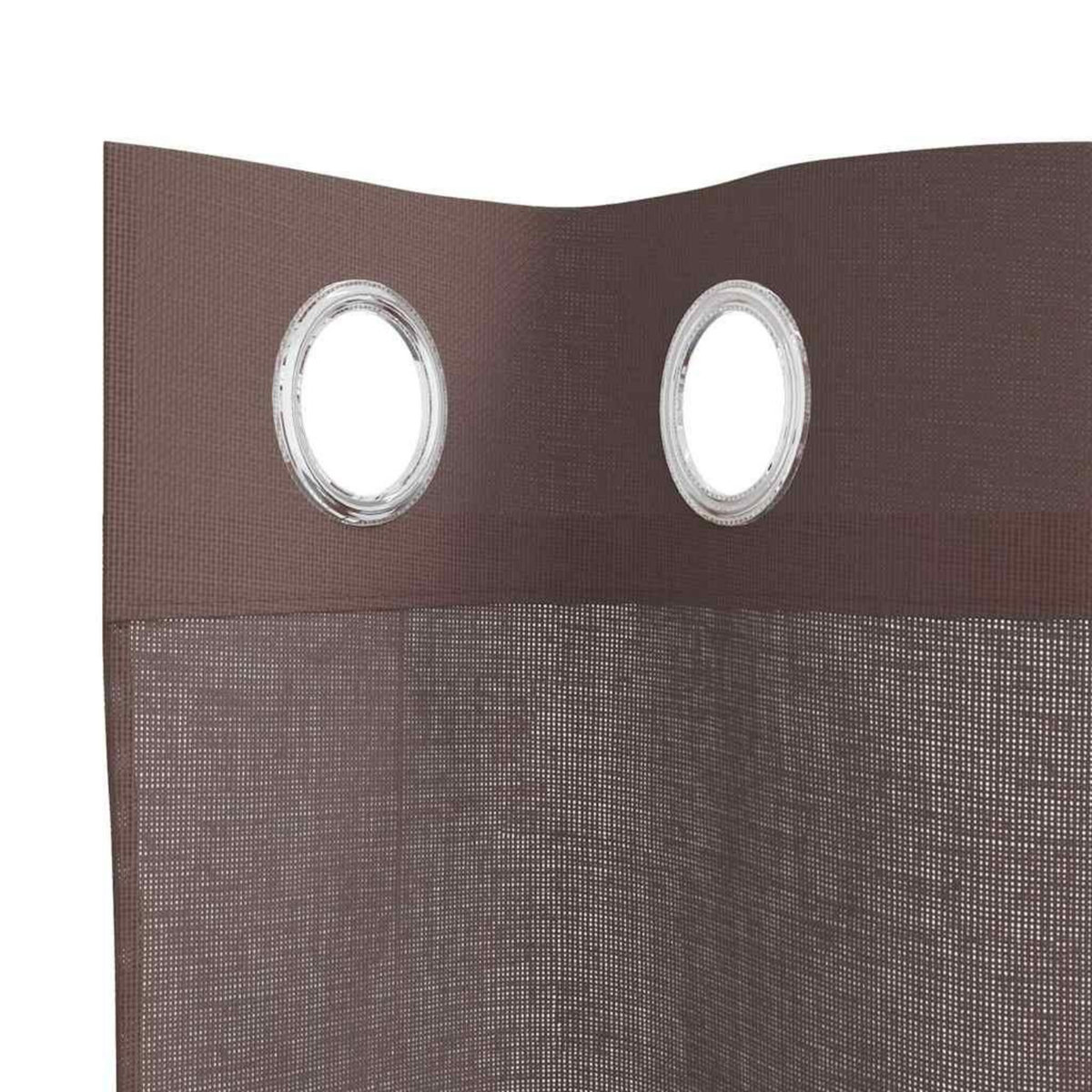 VIDAXL Rideaux en voile avec œillets 2 pcs marron 140x300 cm