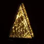 Paris Prix Décoration Lumineuse Led  Triangle  30cm Gris & Or
