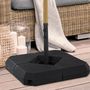 Voir la diapositive 2 : OUTSUNNY Base de Parasol Pied de Parasol 4 Plaques Durable Acier HDPE 80 x 80 x 50 cm Noir