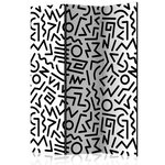 Paris Prix Paravent 3 Volets  Black & White Maze  135x172cm