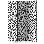Voir la diapositive 1 : Paris Prix Paravent 3 Volets  Black & White Maze  135x172cm